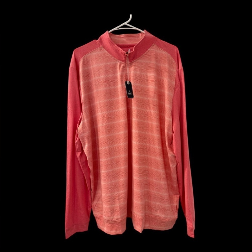JOHNNIE O
Bert Quarter Zip Up Pullover Color Taffy Size XL NWT